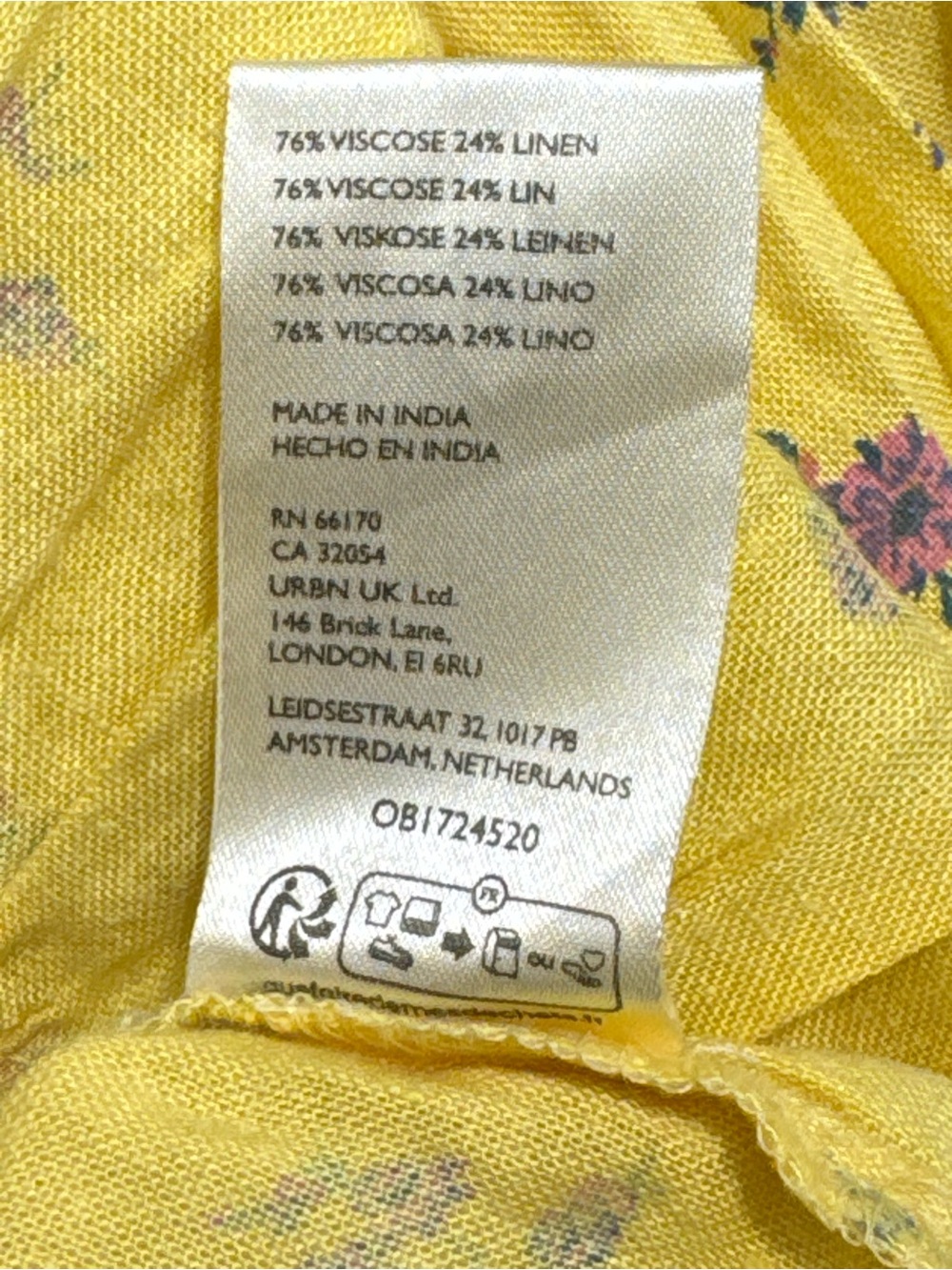 Free People Nova Tiered Maxi Skirt Lemon Combo Size S ~ NWOT - Picture 13 of 15